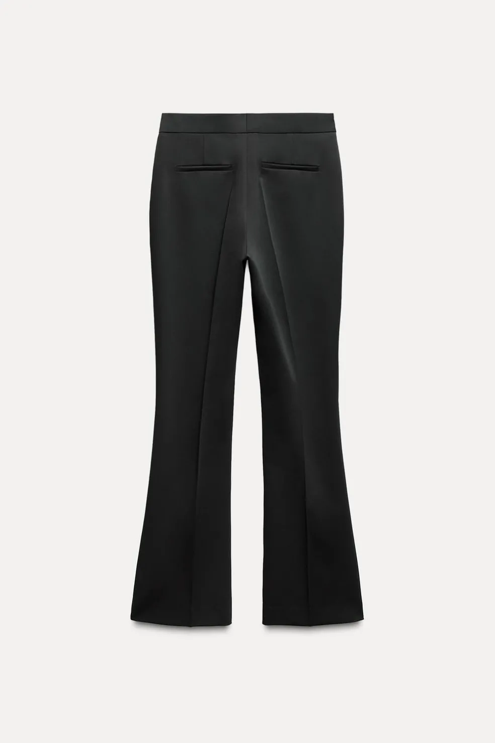 ZARA Calças^CALÇAS À BOCA DE SINO CINTURA SUBIDA Preto