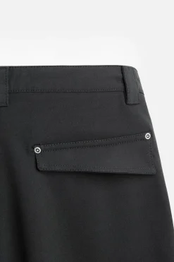 ZARA Calças^CALÇAS À BOCA DE SINO COM COSTURAS Preto