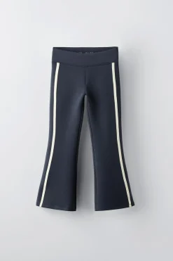 CALÇAS À BOCA DE SINO COM FAIXA-ZARA Cheap