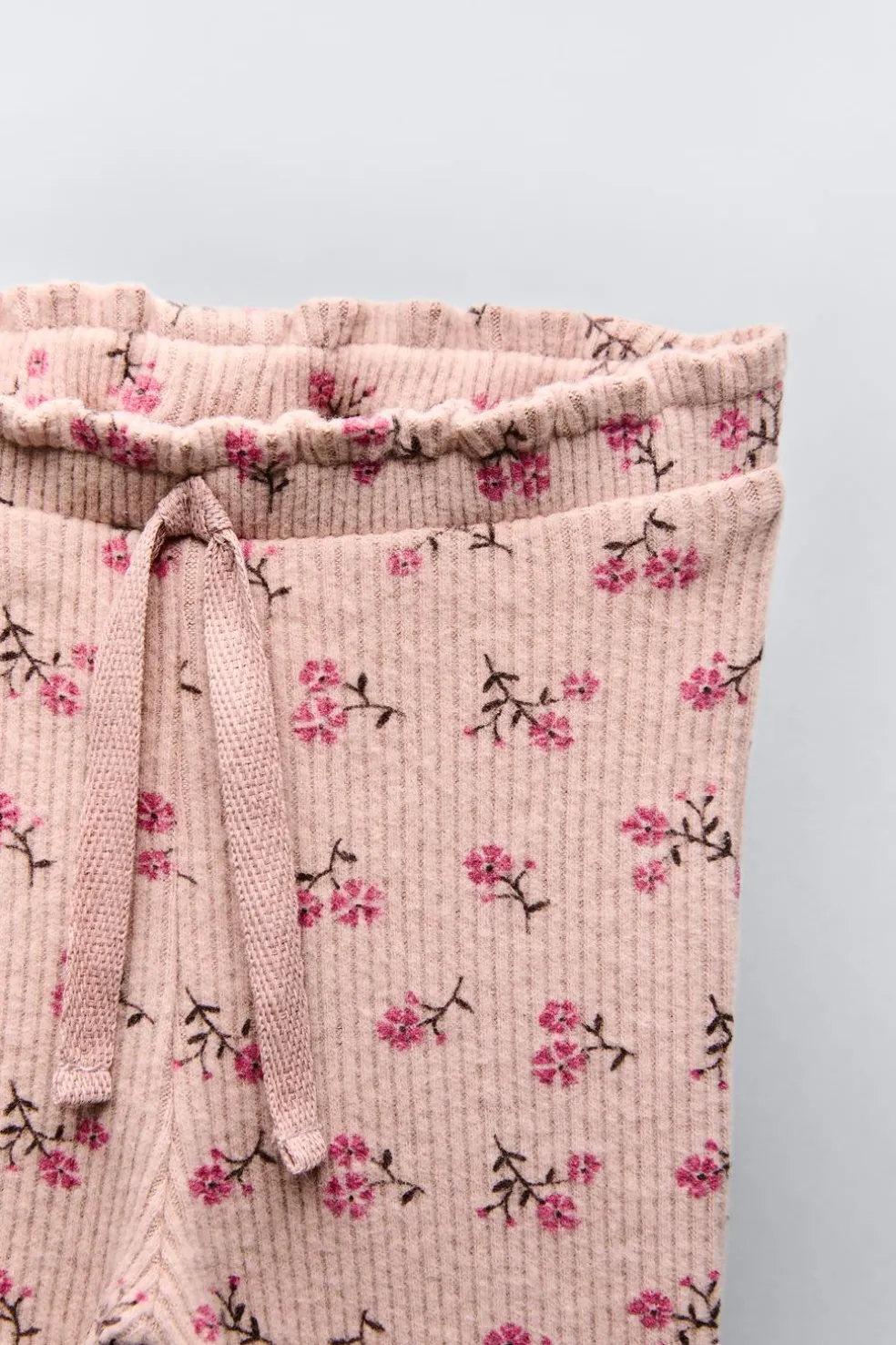 CALÇAS À BOCA DE SINO COM NERVURAS ESTAMPADAS SOFT TOUCH-ZARA Cheap
