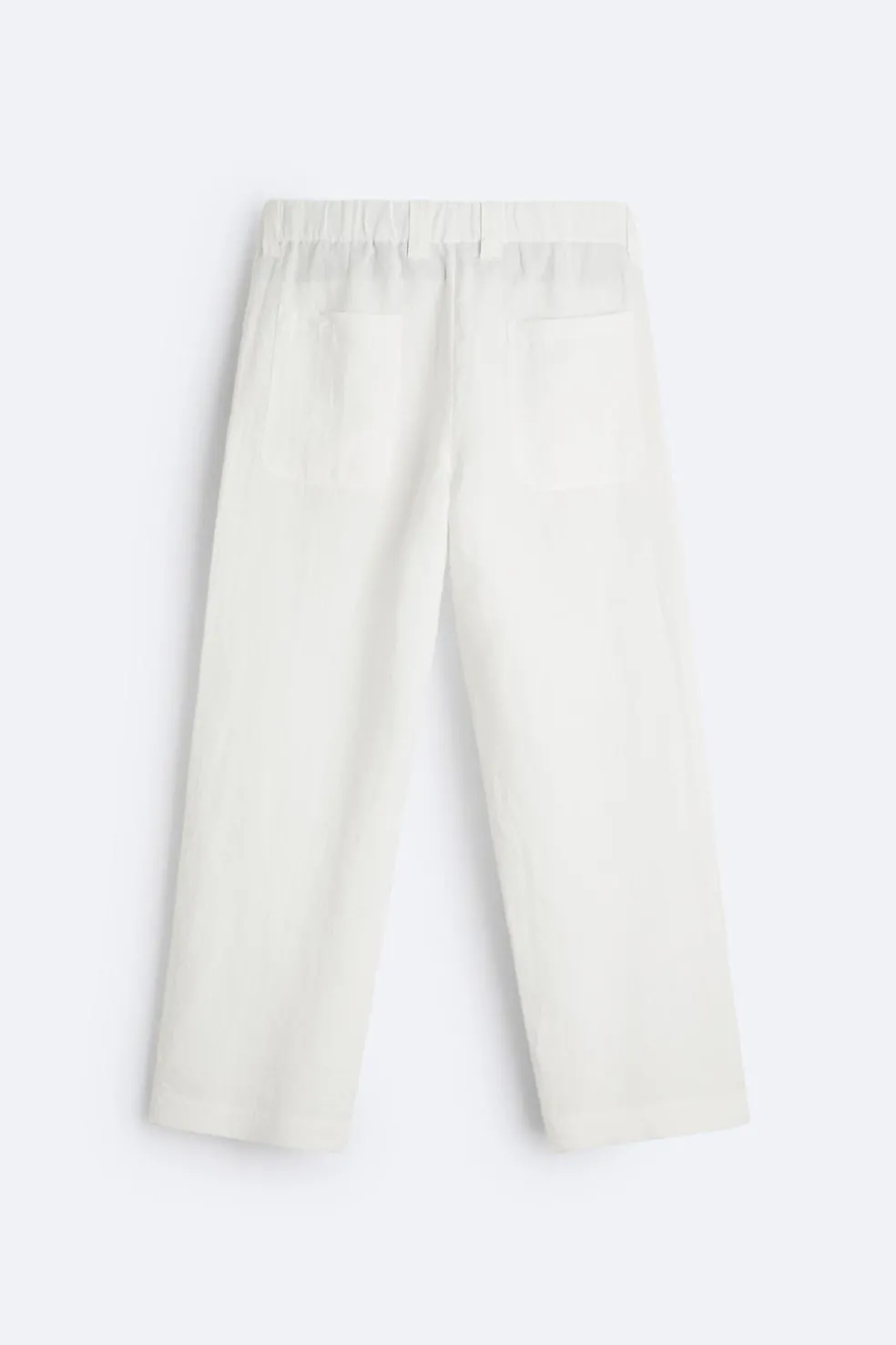 ZARA Calças^CALÇAS 100% CÂNHAMO Cru
