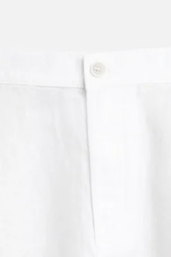 ZARA Calças^CALÇAS 100% LINHO Branco