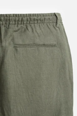 ZARA Calças^CALÇAS 100% LINHO Caqui