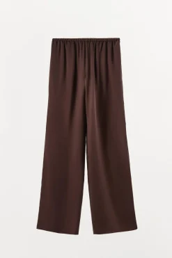 ZARA Calças|Lingerie^CALÇAS ACETINADAS Grená