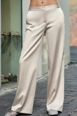 ZARA Calças^CALÇAS ACETINADAS Cava