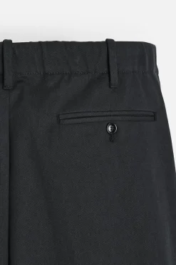 ZARA Calças^CALÇAS ALGODÃO - LÃ Cinzento-escuro-vigoré