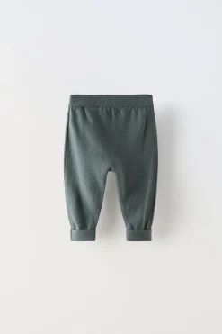 CALÇAS ALGODÃO SEDA MALHA-ZARA Sale