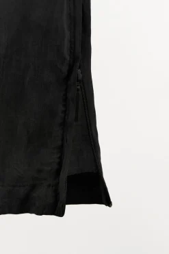 ZARA Calças|Lingerie^CALÇAS AMPLAS COM FECHO DE CORRER Preto