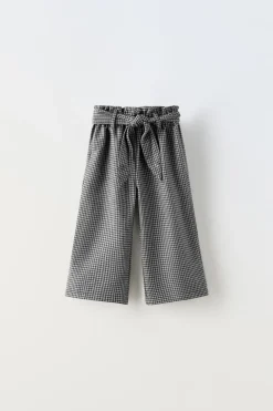CALÇAS AOS QUADRADOS COM FAIXA-ZARA Cheap