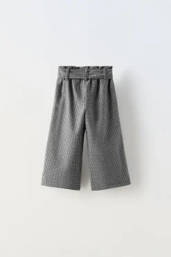 CALÇAS AOS QUADRADOS COM FAIXA-ZARA Cheap