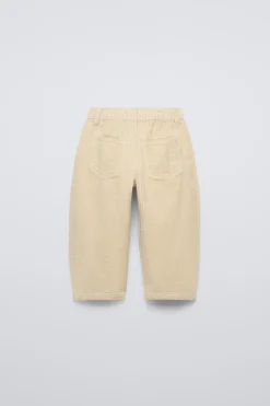 CALÇAS BAGGY DE BOMBAZINA-ZARA Outlet