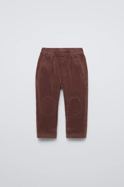 CALÇAS BAGGY DE BOMBAZINA COM JOELHEIRAS-ZARA Flash Sale