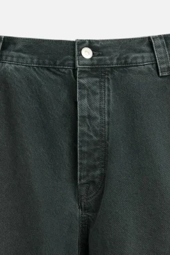 ZARA Calças^CALÇAS BAGGY FIT LAVADAS Chumbo