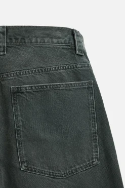 ZARA Calças^CALÇAS BAGGY FIT LAVADAS Chumbo