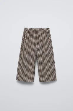 CALÇAS BAGGY XADREZ-ZARA Shop