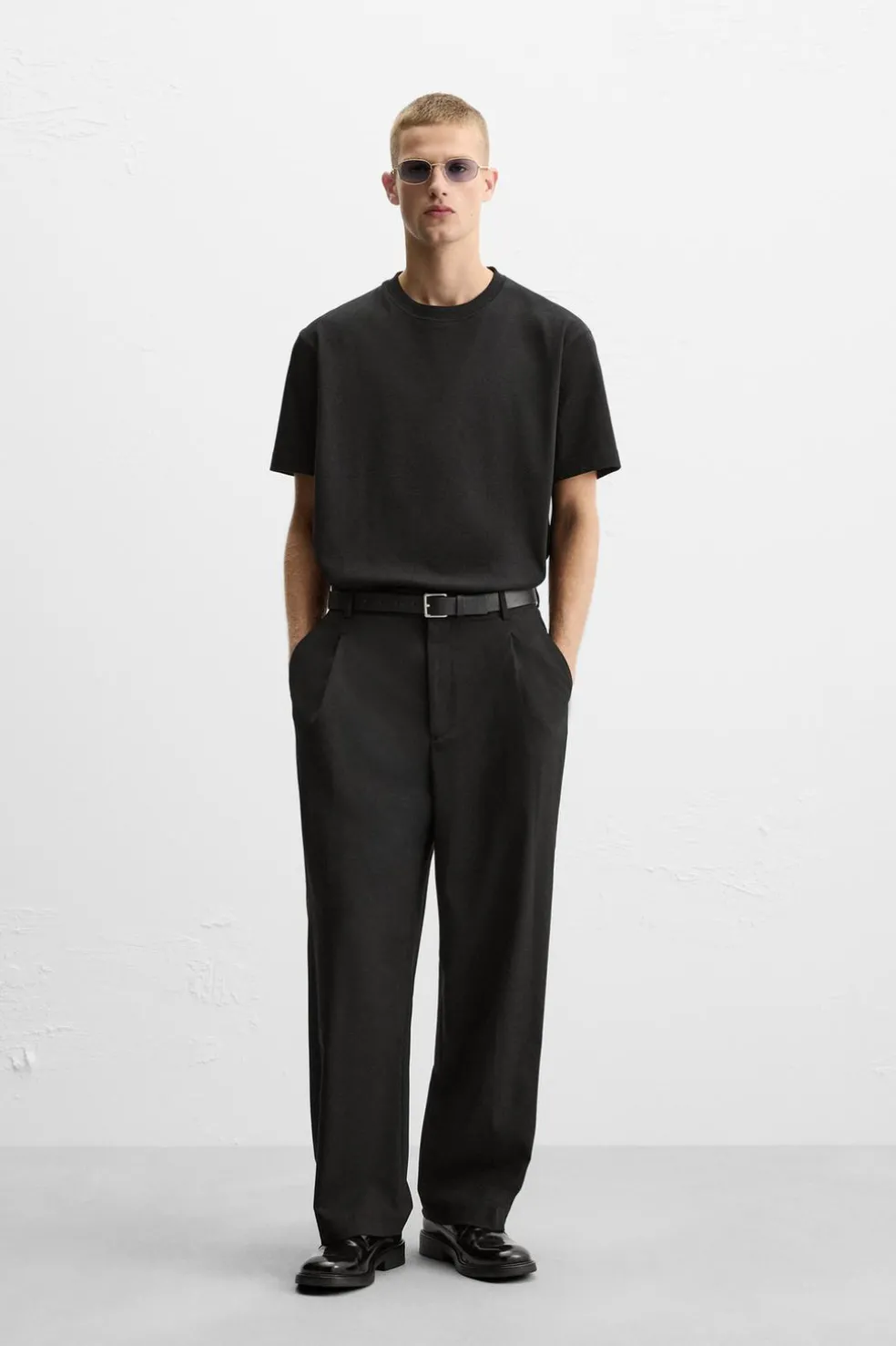 ZARA Calças^CALÇAS BALLOON FIT Preto