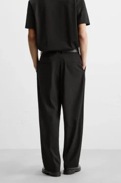 ZARA Calças^CALÇAS BALLOON FIT Preto