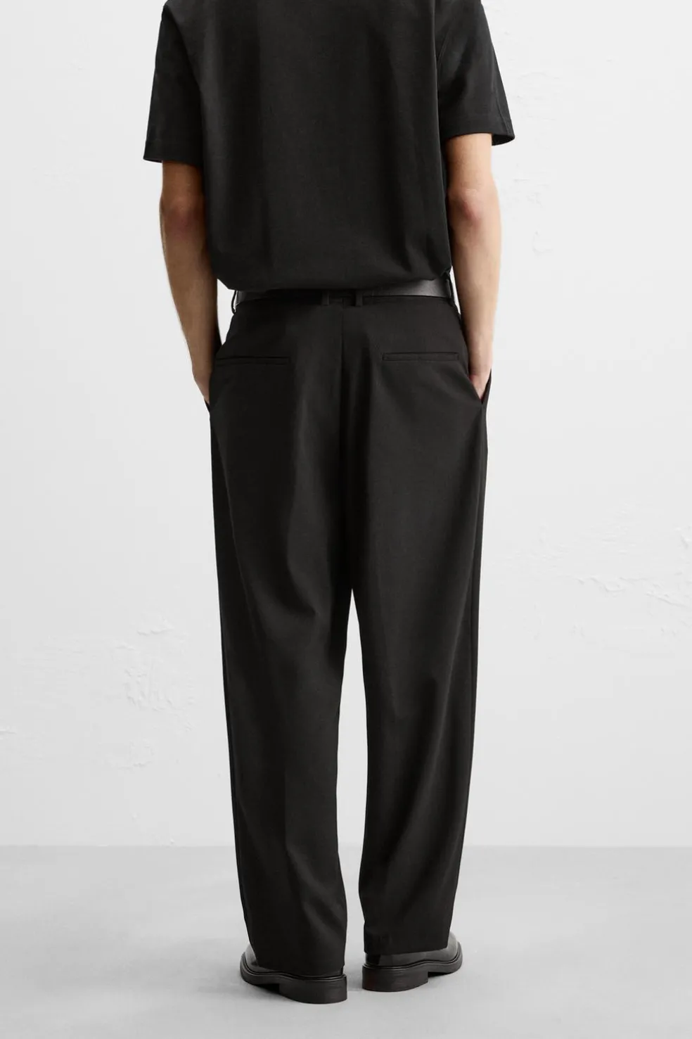 ZARA Calças^CALÇAS BALLOON FIT Preto