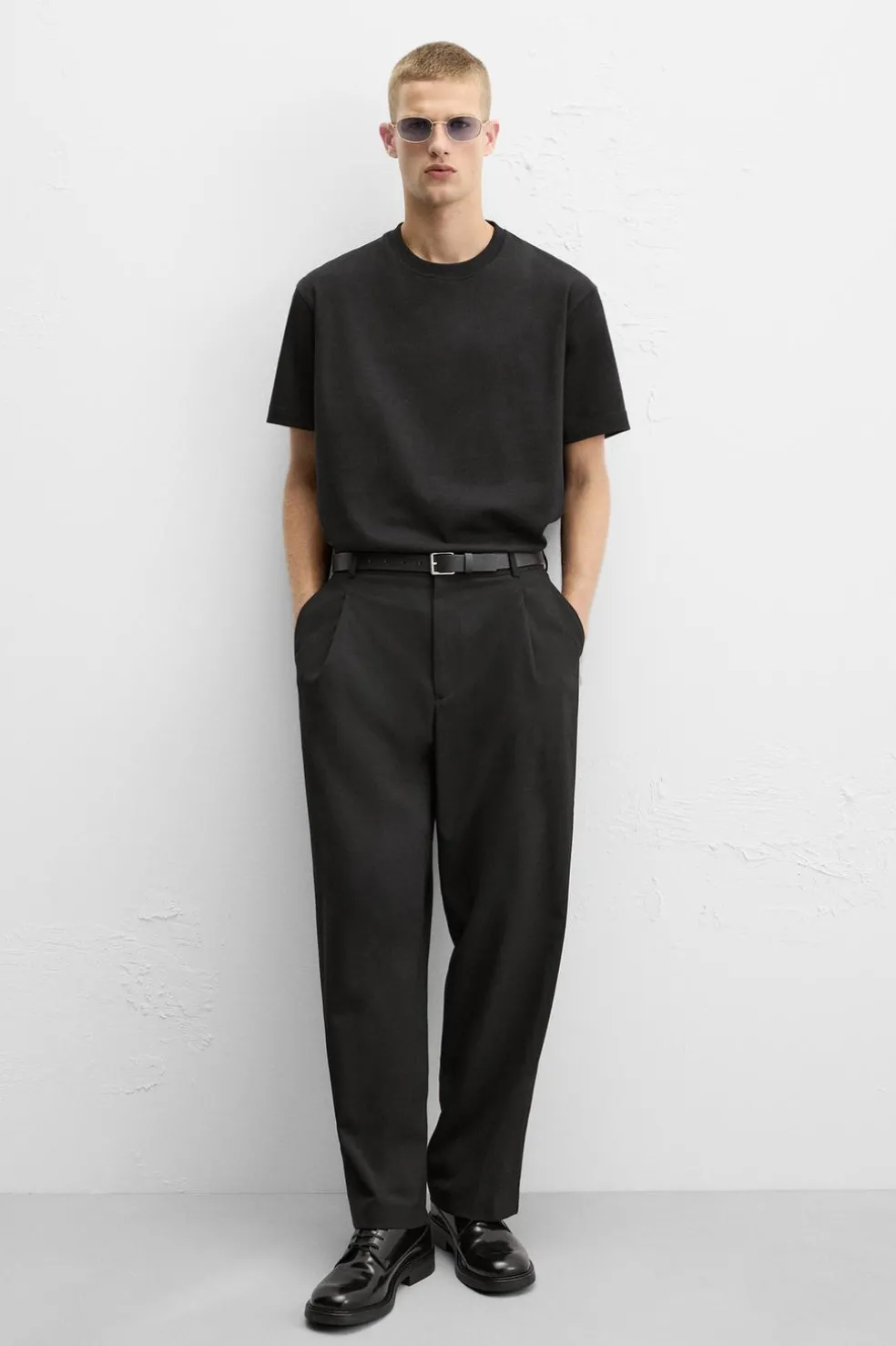 ZARA Calças^CALÇAS BALLOON FIT Preto