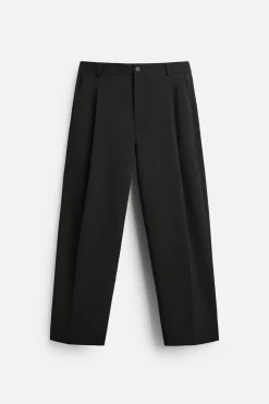 ZARA Calças^CALÇAS BALLOON FIT Preto