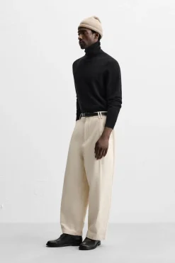 ZARA Calças^CALÇAS BALLOON FIT Cru