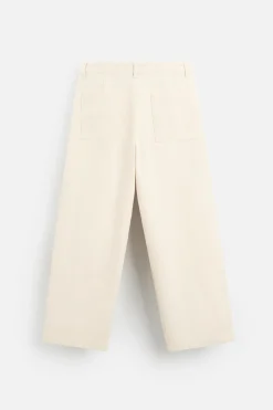ZARA Calças^CALÇAS BALLOON FIT Cru