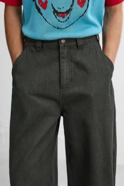 ZARA Calças^CALÇAS BALÃO FIT OVERDYED X HARRY LAMBERT Castanho-escuro