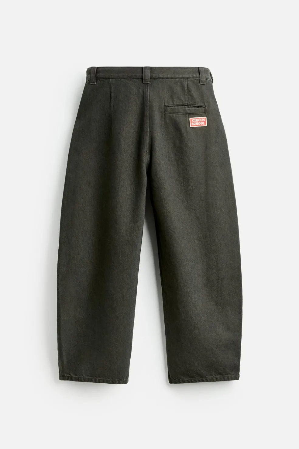 ZARA Calças^CALÇAS BALÃO FIT OVERDYED X HARRY LAMBERT Castanho-escuro
