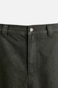 ZARA Calças^CALÇAS BALÃO FIT OVERDYED X HARRY LAMBERT Castanho-escuro