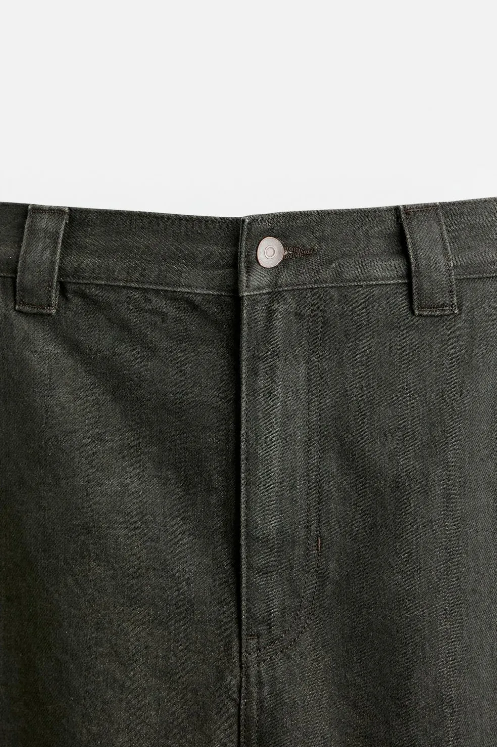 ZARA Calças^CALÇAS BALÃO FIT OVERDYED X HARRY LAMBERT Castanho-escuro