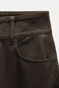 ZARA Jeans^CALÇAS BALÃO ZW COLLECTION Castanho