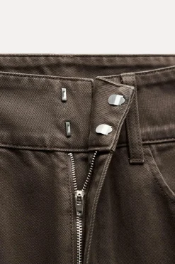 ZARA Jeans^CALÇAS BALÃO ZW COLLECTION Castanho