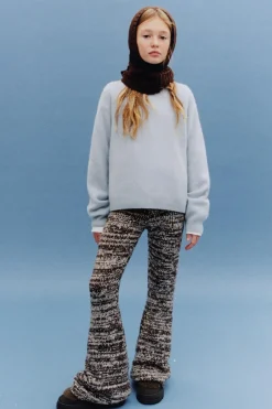 CALÇAS BOCA DE SINO DE MALHA-ZARA Cheap