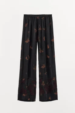 ZARA Calças|Lingerie^CALÇAS BORDADOS MISSANGAS Preto