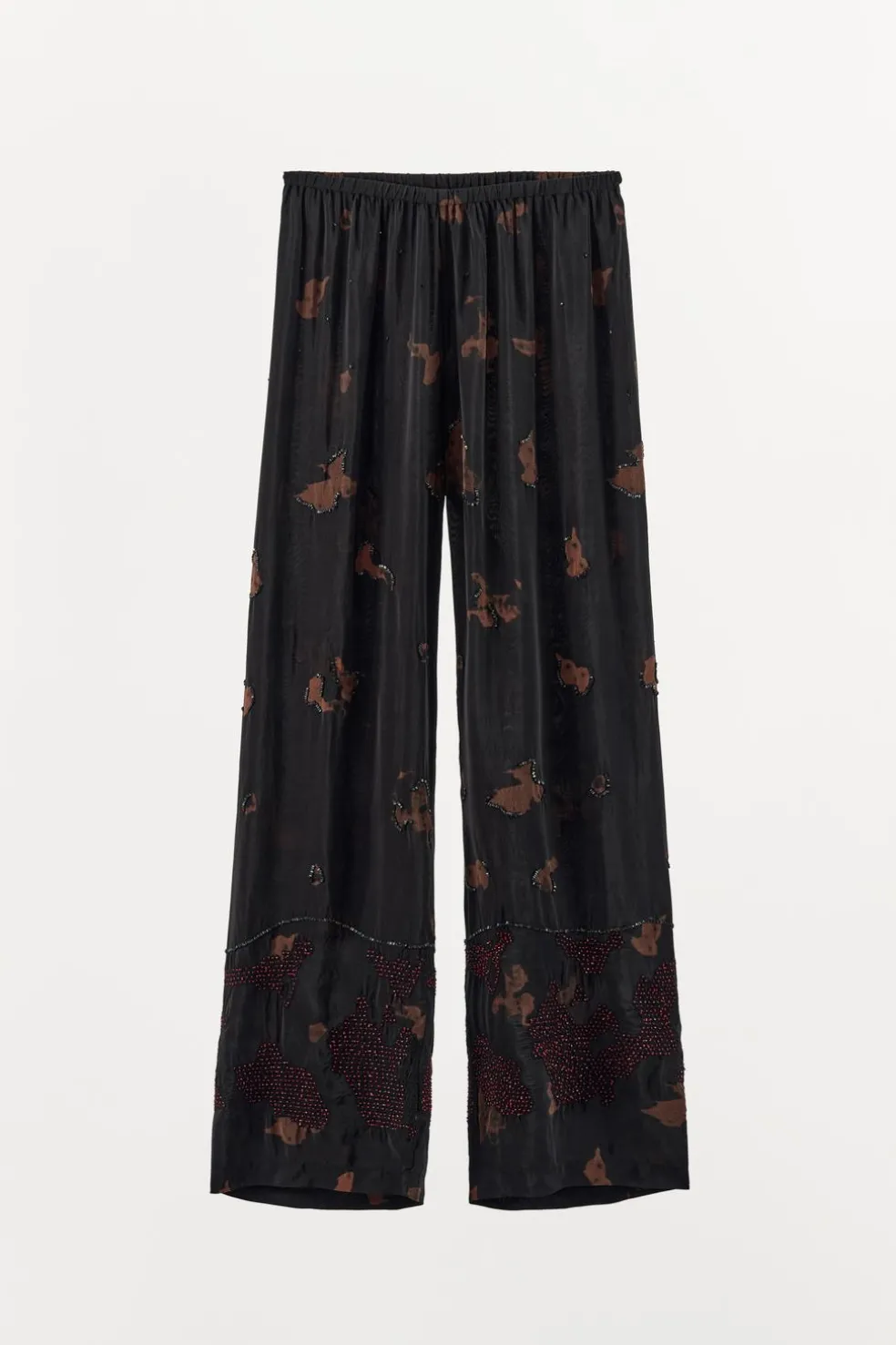ZARA Calças|Lingerie^CALÇAS BORDADOS MISSANGAS Preto