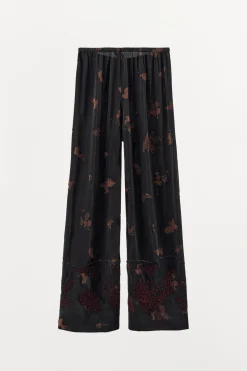 ZARA Calças|Lingerie^CALÇAS BORDADOS MISSANGAS Preto