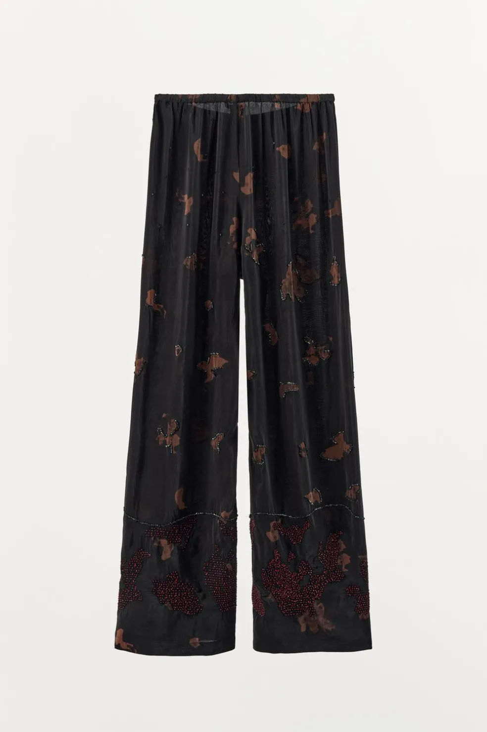 ZARA Calças|Lingerie^CALÇAS BORDADOS MISSANGAS Preto