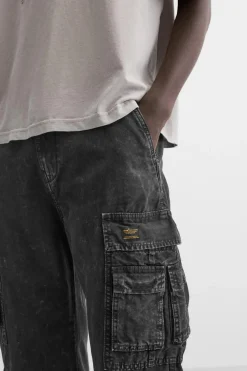 ZARA Calças|Cargo^CALÇAS CARGO COM BOLSOS Cinzento-escuro
