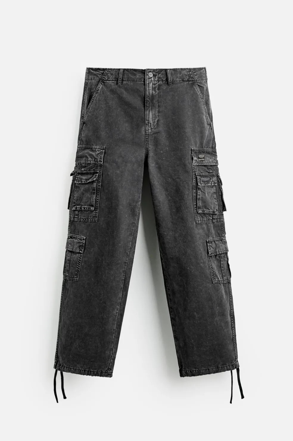 ZARA Calças|Cargo^CALÇAS CARGO COM BOLSOS Cinzento-escuro