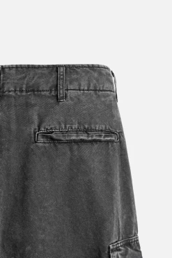 ZARA Calças|Cargo^CALÇAS CARGO COM BOLSOS Cinzento-escuro