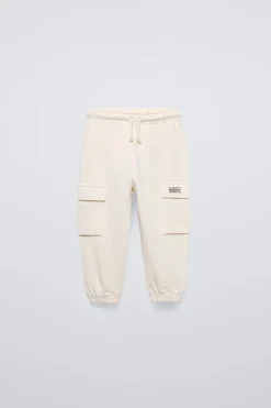 CALÇAS CARGO DE FELPA-ZARA Flash Sale