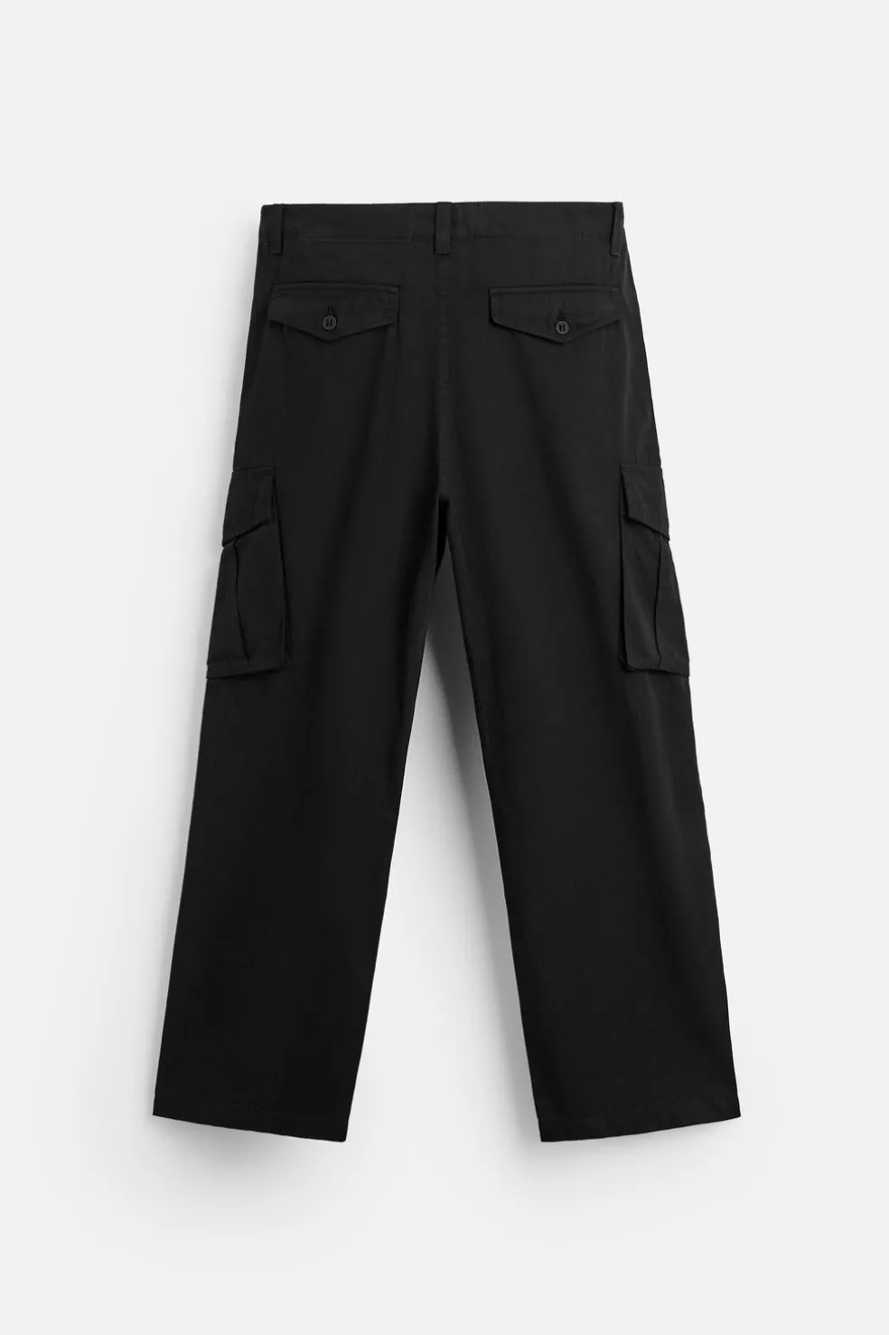 ZARA Calças|Cargo^CALÇAS CARGO RELAXED FIT Preto