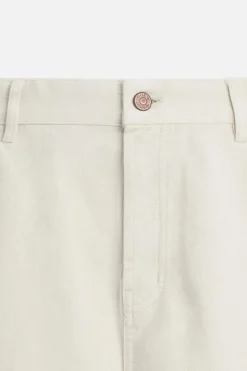 ZARA Calças|Cargo^CALÇAS CARGO RELAXED FIT Cru
