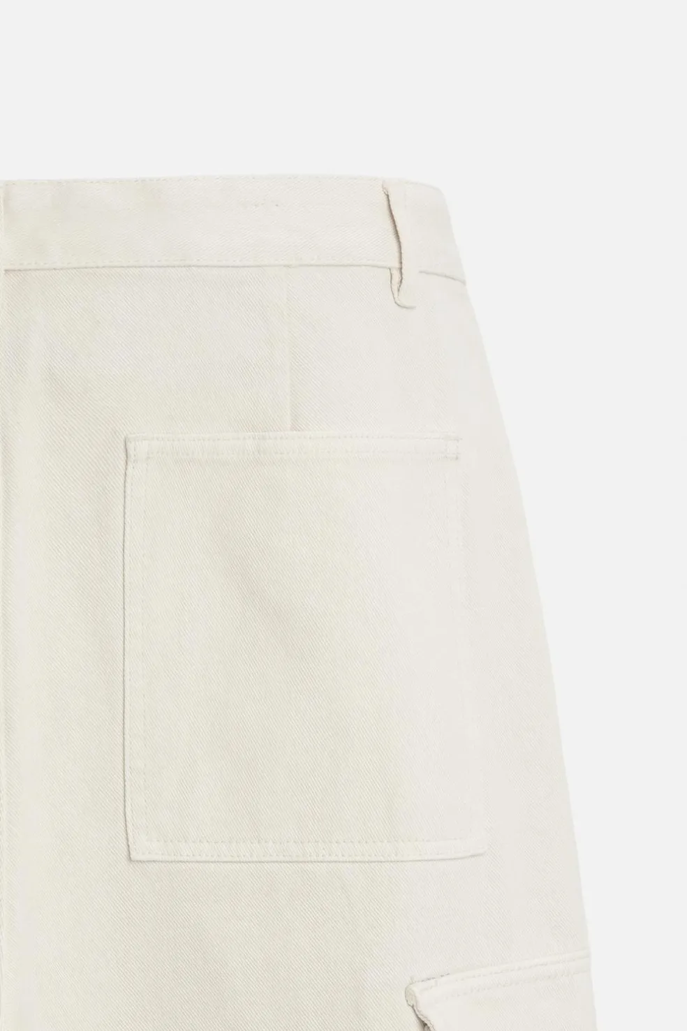 ZARA Calças|Cargo^CALÇAS CARGO RELAXED FIT Cru
