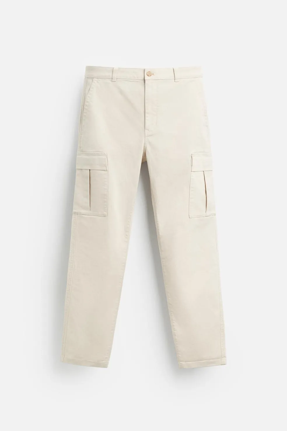ZARA Calças|Cargo^CALÇAS CARGO SLIM FIT Pedra
