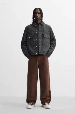 ZARA Calças^CALÇAS CARPINTARIA RELAXED FIT Óxido