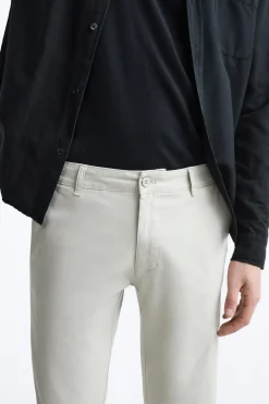 ZARA Calças^CALÇAS CHINO Pedra