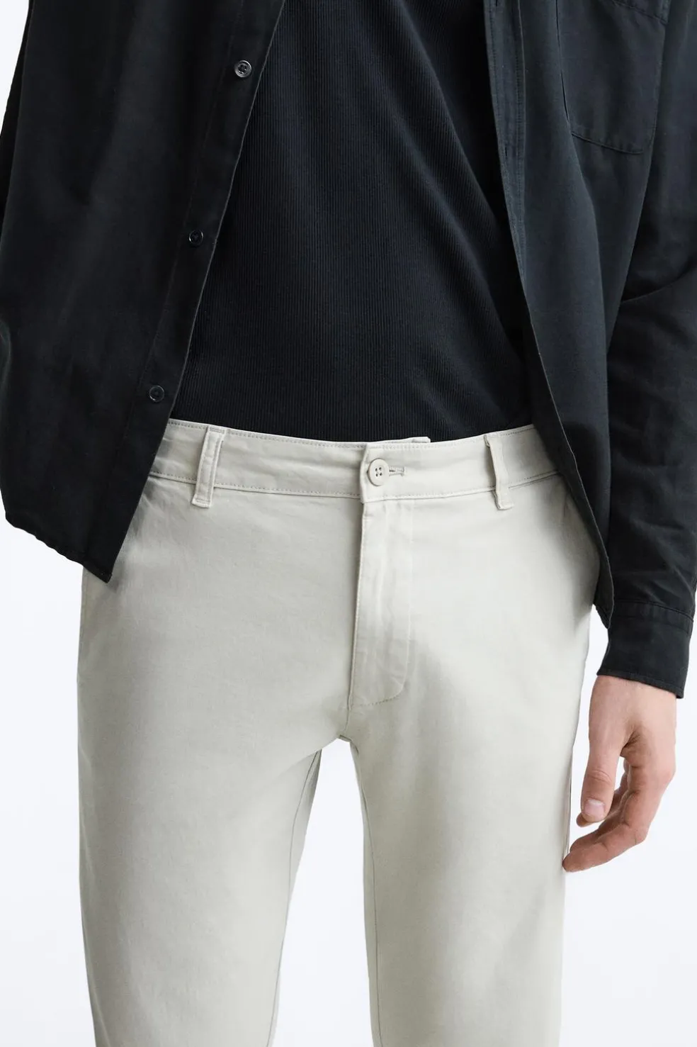 ZARA Calças^CALÇAS CHINO Pedra