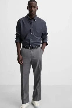 ZARA Calças^CALÇAS CHINO Cinzento-médio
