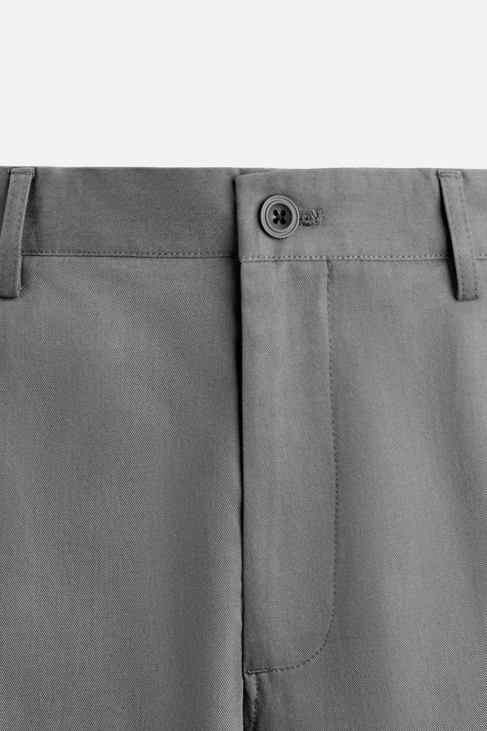 ZARA Calças^CALÇAS CHINO Cinzento-médio